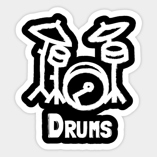 Drums Sticker by ZooTees